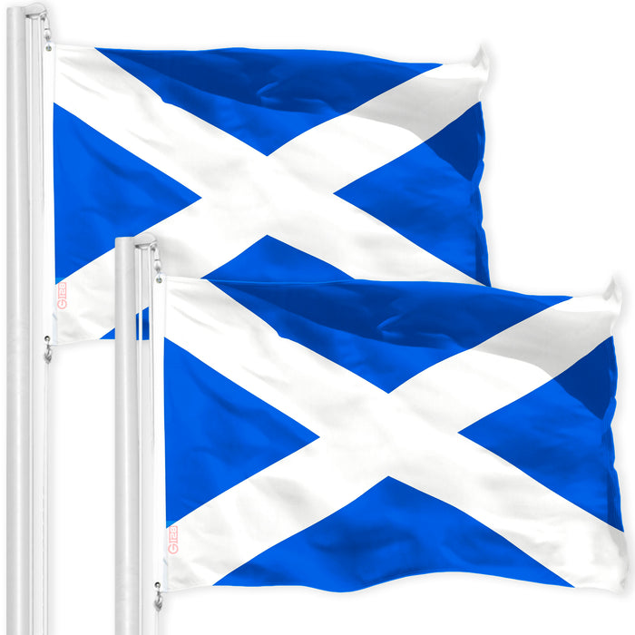 Scotland Scottish Flag 3x5 Ft 2-Pack 150D Printed Polyester By G128