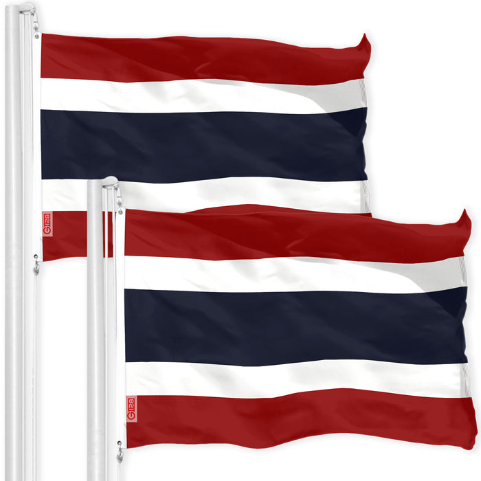 Thailand Thai Flag 3x5 Ft 2-Pack 150D Printed Polyester By G128
