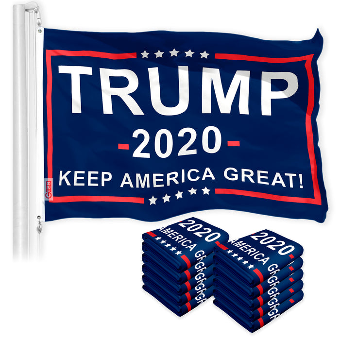 Trump Keep America Great 2020 Flag 3x5 Ft 10-Pack Printed 150D Polyester By G128