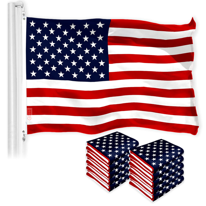 American USA Flag 3x5 Ft 10-Pack 150D Printed Polyester By G128