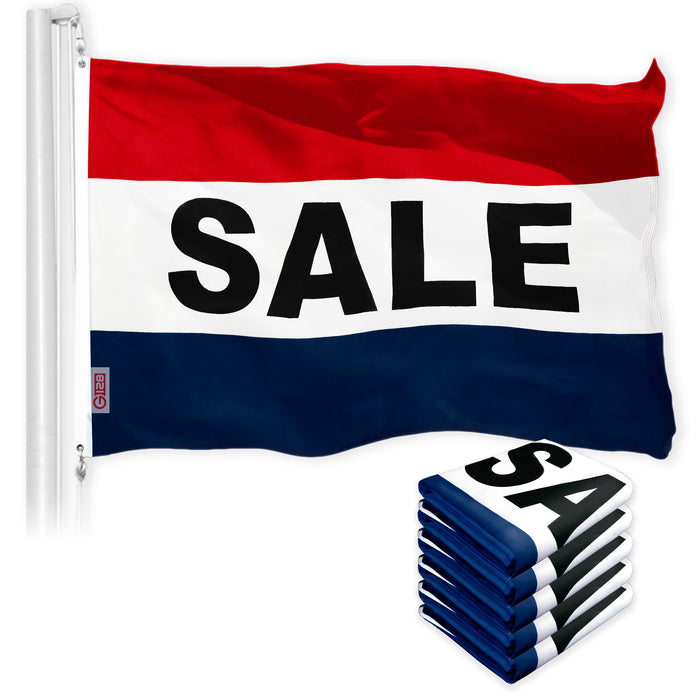 Sale Sign Flag 3x5 Ft 5-Pack Printed 150D Polyester By G128