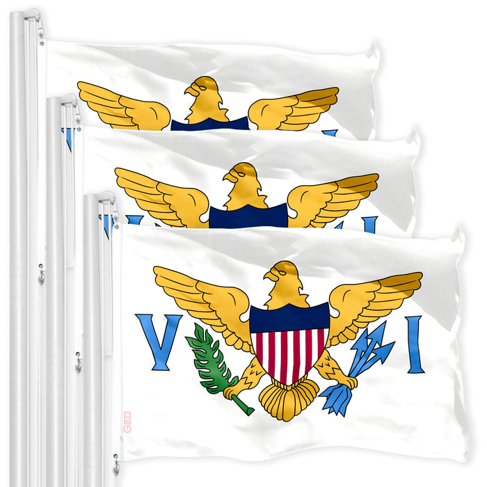 U.S. Virgin Islands Flag 3x5 Ft 3-Pack 150D Printed Polyester By G128