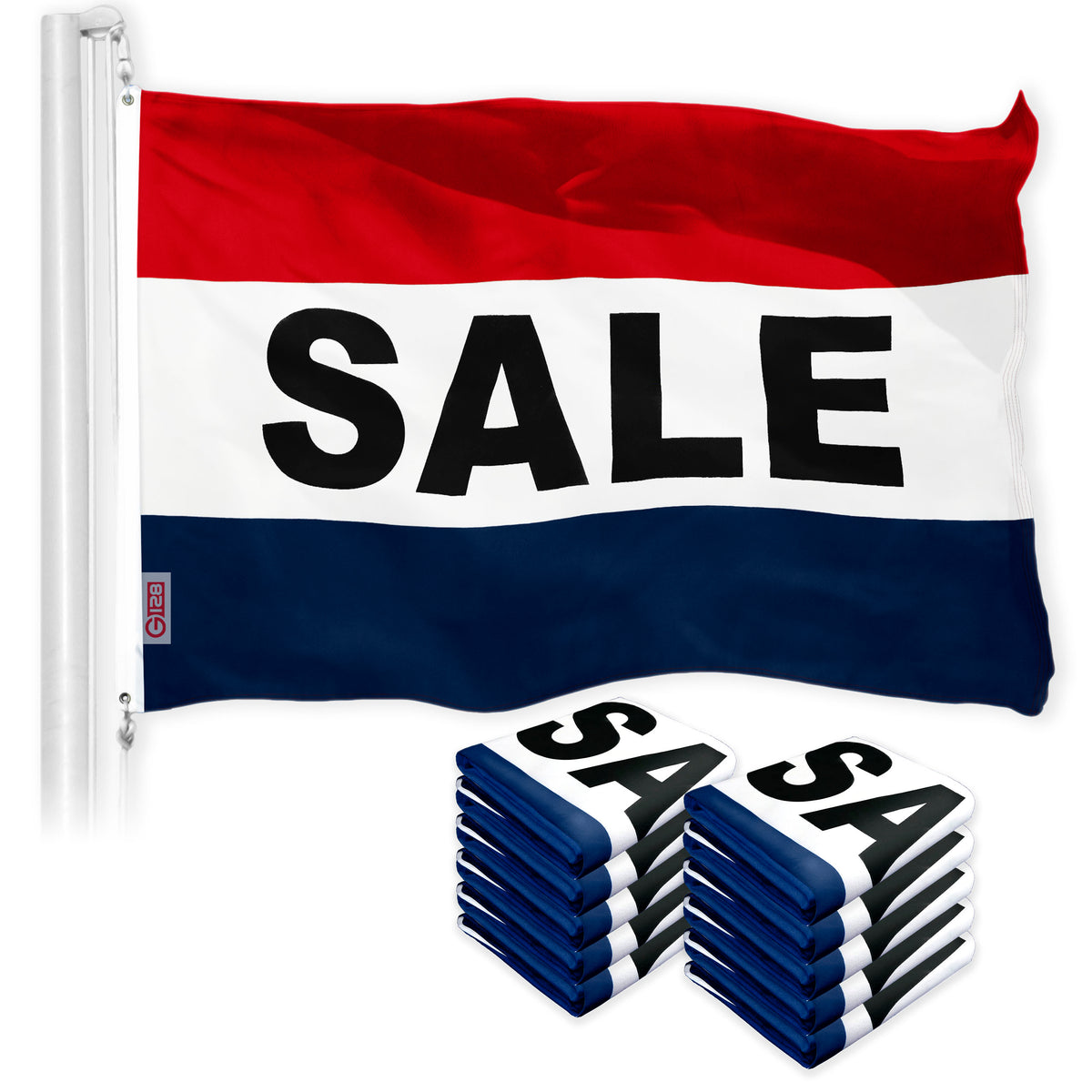 Sale Sign Flag 3x5 Ft 10-Pack Printed 150D Polyester By G128 ...