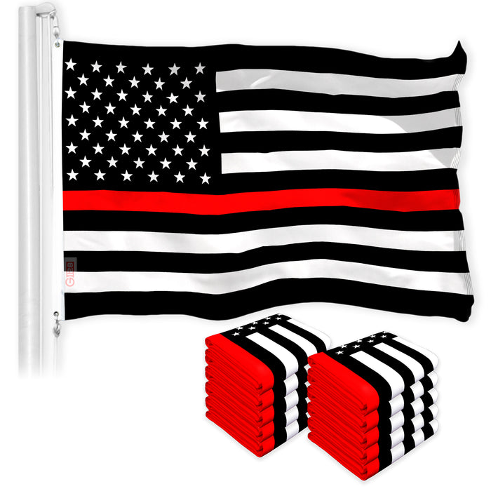 Thin Red Line Flag 3x5 Ft 10-Pack Printed 150D Polyester By G128