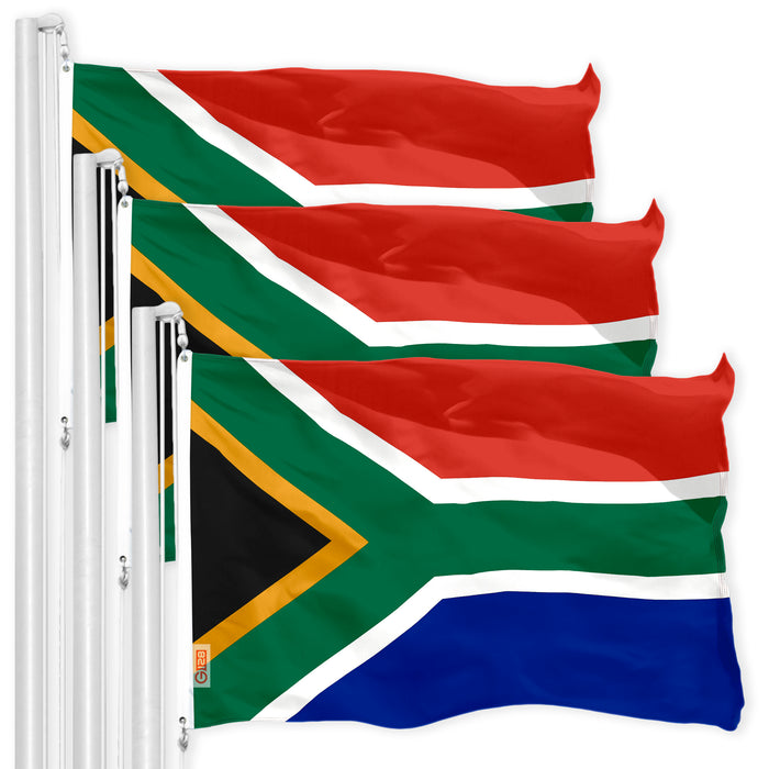 South Africa South African Flag 3x5 Ft 3-Pack 150D Printed Polyester By G128