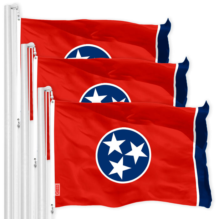 Tennessee TN State Flag 3x5 Ft 3-Pack 150D Printed Polyester By G128