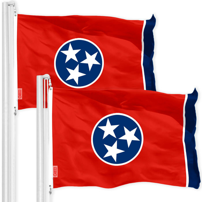 Tennessee TN State Flag 3x5 Ft 2-Pack 150D Printed Polyester By G128