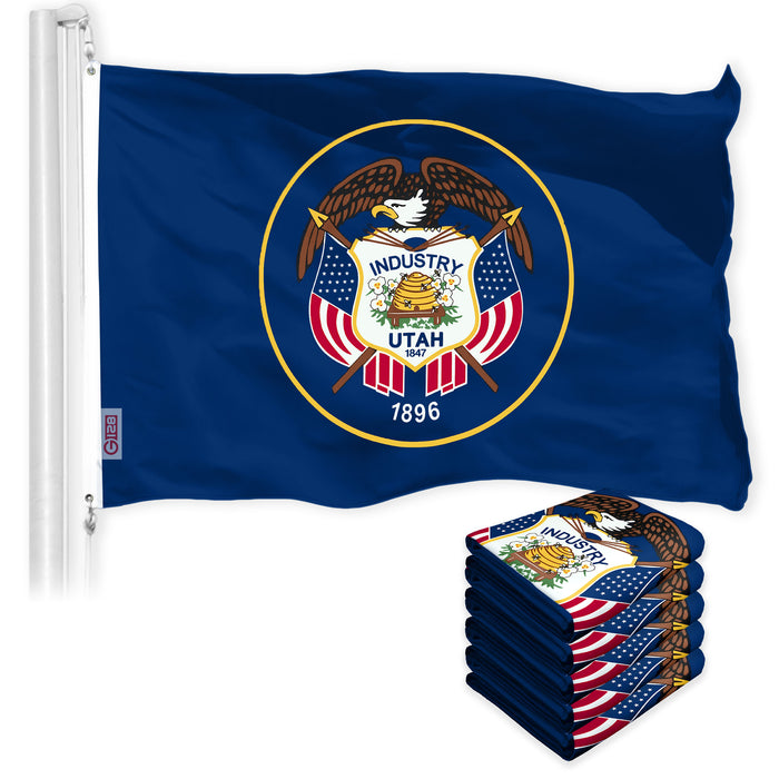 Utah UT State Flag 3x5 Ft 5-Pack 150D Printed Polyester By G128