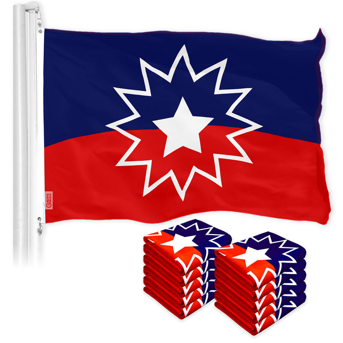 Juneteenth Emancipation Day Flag 3x5 Ft 10-Pack Printed 150D Polyester By G128