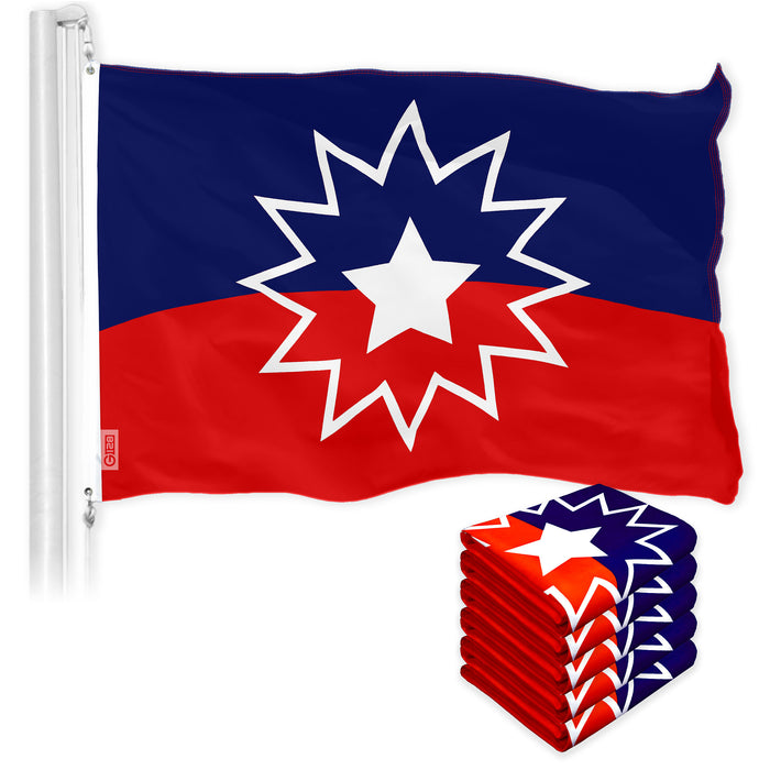 Juneteenth Emancipation Day Flag 3x5 Ft 5-Pack Printed 150D Polyester By G128