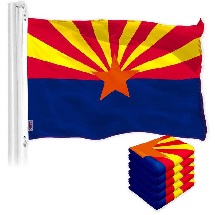 Arizona AZ State Flag 3x5 Ft 5-Pack 150D Printed Polyester By G128