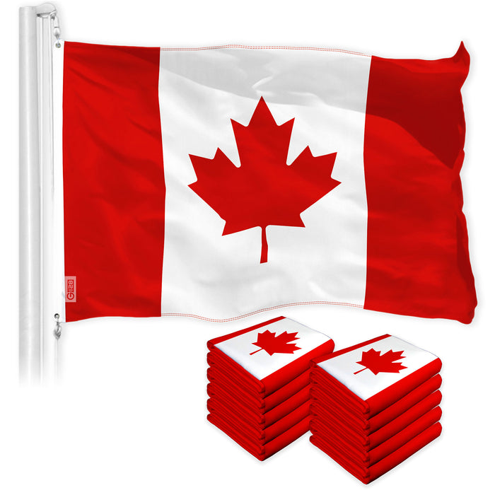Canada Canadian Flag 3x5 Ft 10-Pack 150D Printed Polyester By G128
