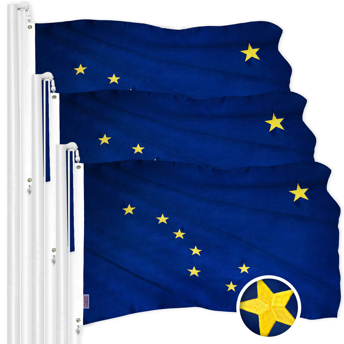 Minnesota Staatsflagge 90x150 Cm – Bestickt, Wetterfest & Mit Messingösen Für Innen & Außen