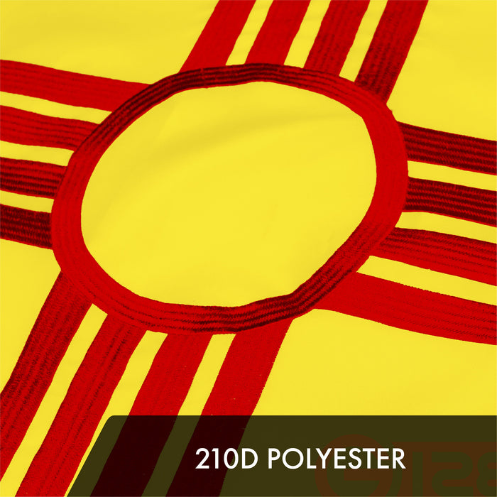 G128 3 Pack: New Mexico NM  | 4x6 Ft | ToughWeave Series Embroidered 300D Polyester | Embroidered Design, Indoor/Outdoor, Brass Grommets