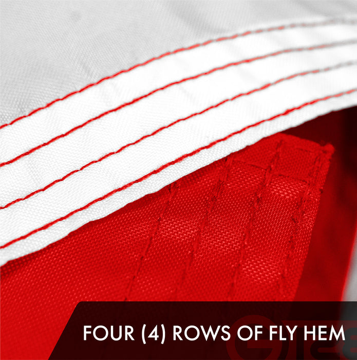 G128 3 Pack: Georgia GA  | 2x3 Ft | ToughWeave Series Embroidered 300D Polyester | Embroidered Design, Indoor/Outdoor, Brass Grommets