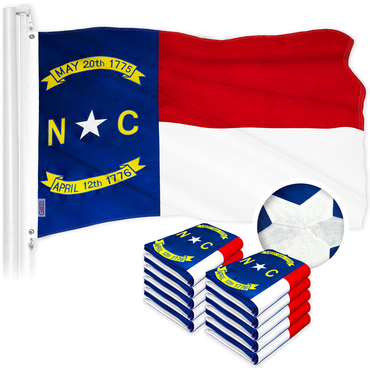 North Carolina Flag | 4x6FT | G128 10 Pack — G128store.com