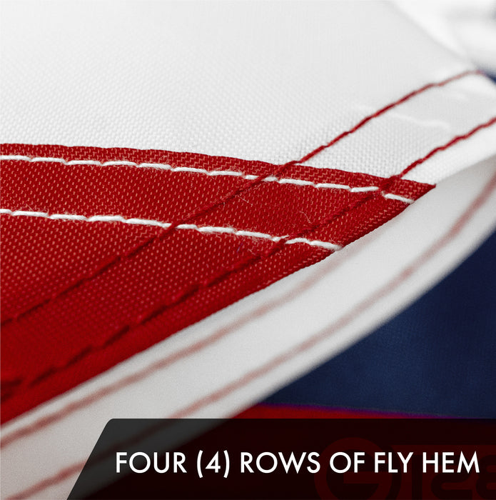 G128 3 Pack: Ohio OH  | 4x6 Ft | ToughWeave Series Embroidered 300D Polyester | Embroidered Design, Indoor/Outdoor, Brass Grommets