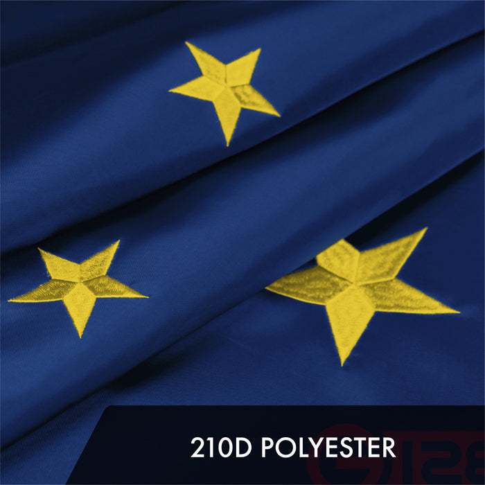 G128 2 Pack: Alaska AK  | 4x6 Ft | ToughWeave Series Embroidered 300D Polyester | Embroidered Design, Indoor/Outdoor, Brass Grommets