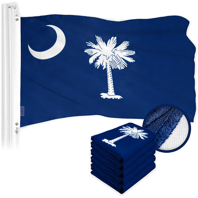 South Carolina South Carolina State Flag 3x5 Ft 5-Pack Embroidered Polyester By G128