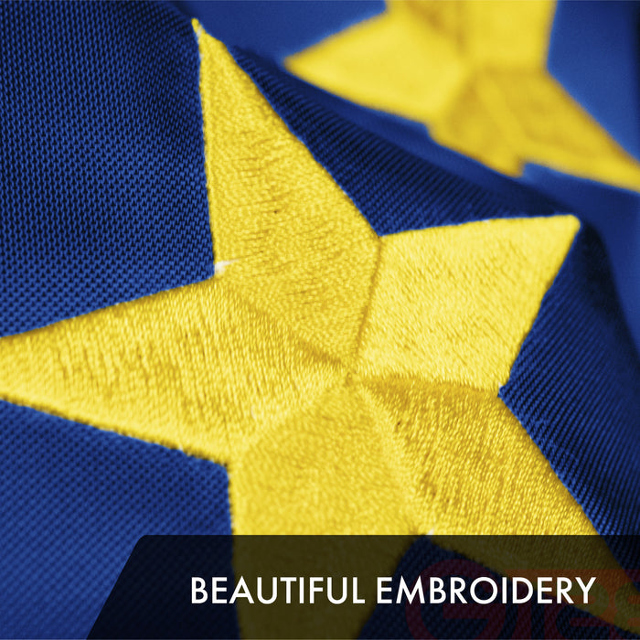 G128 2 Pack: Alaska AK  | 4x6 Ft | ToughWeave Series Embroidered 300D Polyester | Embroidered Design, Indoor/Outdoor, Brass Grommets