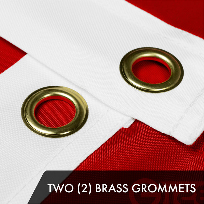 G128 3 Pack: Tennessee TN  | 1x1.5 Ft | ToughWeave Series Embroidered 300D Polyester | Embroidered Design, Indoor/Outdoor, Brass Grommets