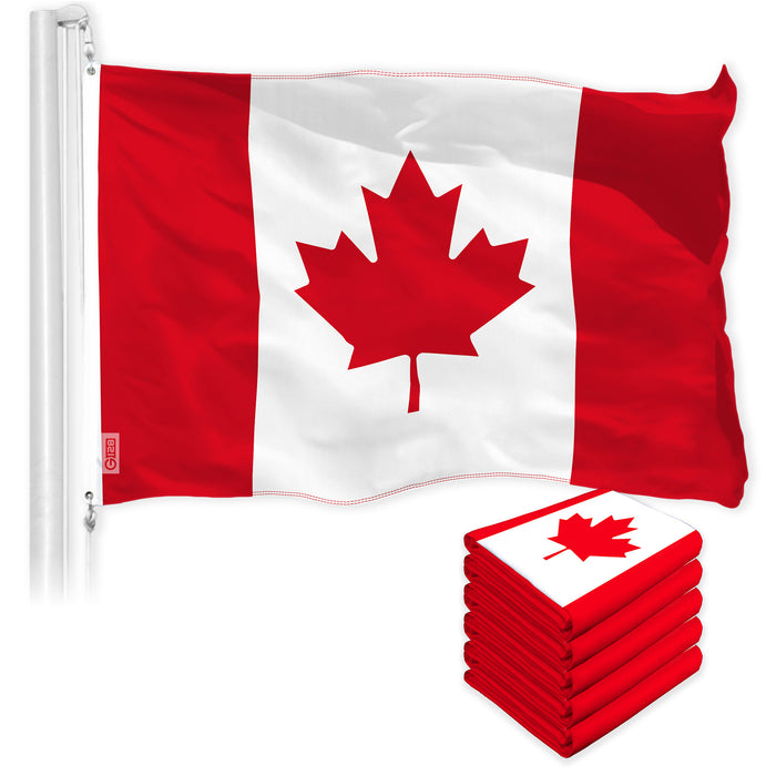 Canada Canadian Flag 3x5 Ft 5-Pack 150D Printed Polyester By G128