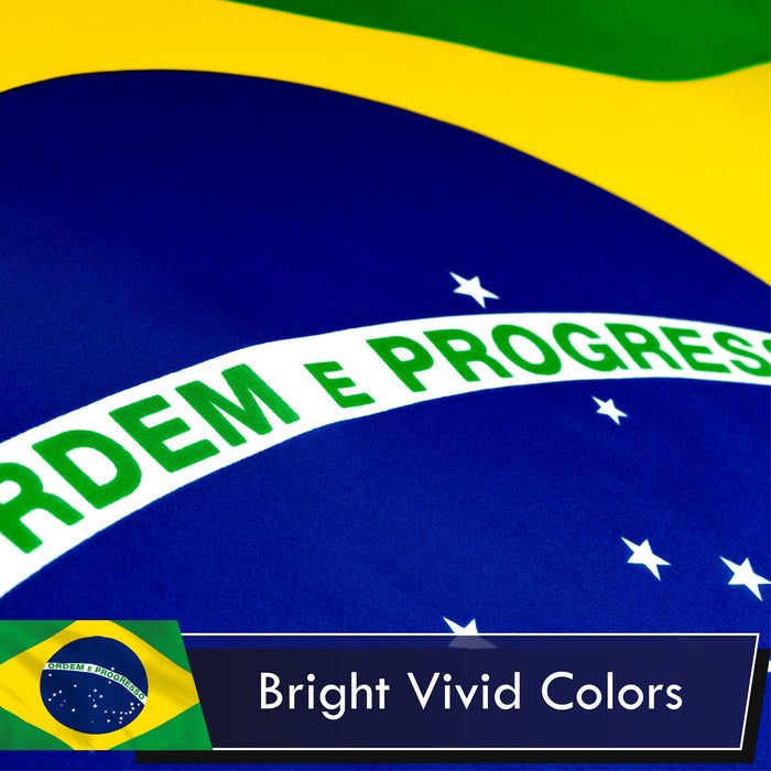 Brazil Brazilian Flag 3x5 Ft 3-Pack Printed Polyester By G128