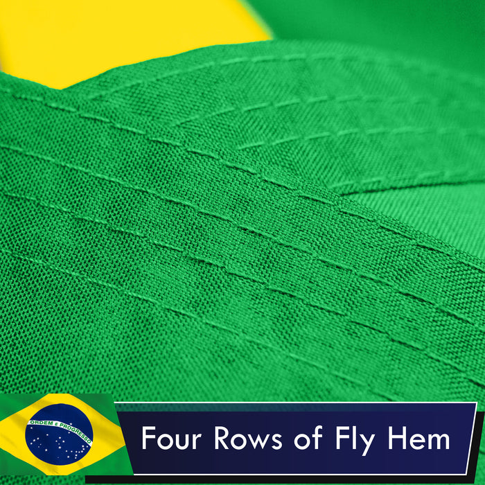 Brazil Brazilian Flag 3x5 Ft 2-Pack Printed Polyester By G128