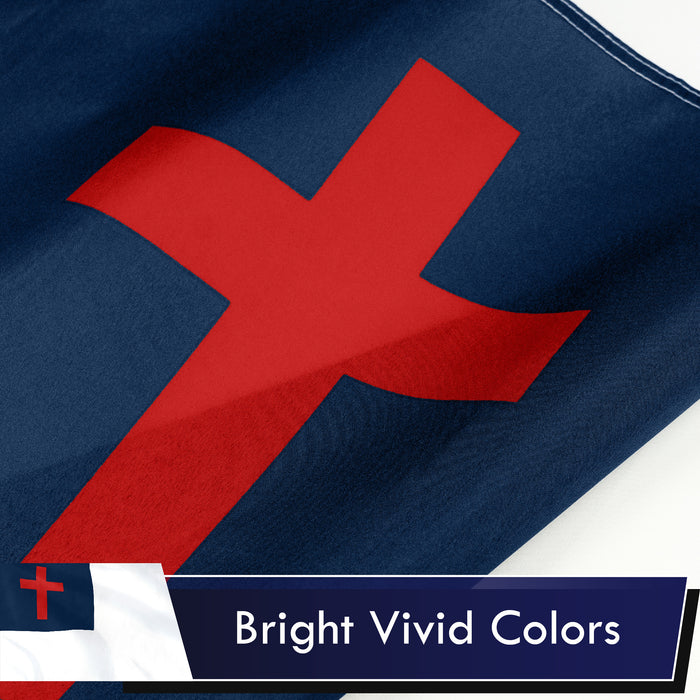 Christian Flag 3x5 Ft 10-Pack Printed Polyester By G128