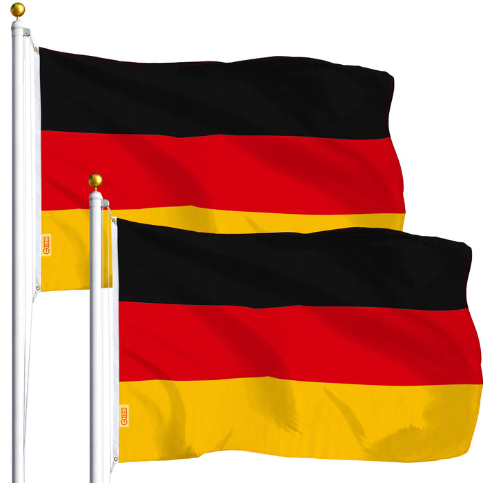 Germany German Flag 3x5 Ft 2-Pack Printed Polyester By G128