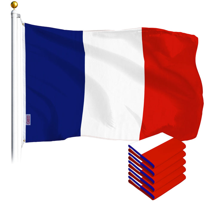 France French Flag 3x5 Ft 5-Pack Printed Polyester By G128