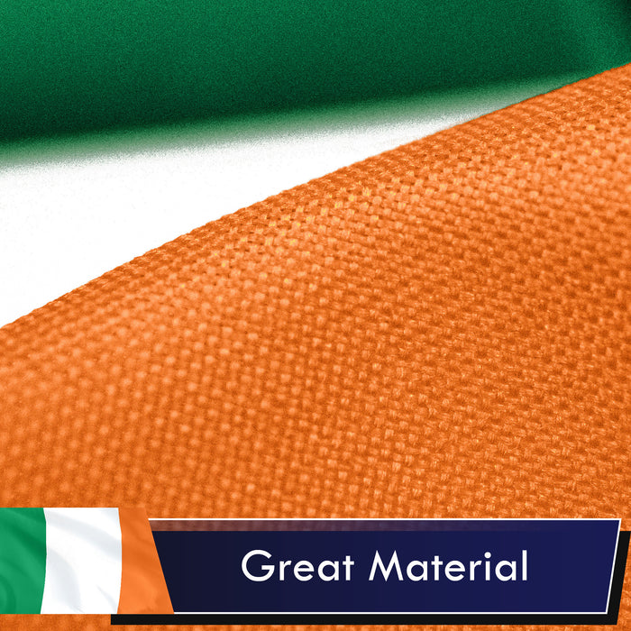 Ireland Irish Flag 3x5 Ft 10-Pack Printed Polyester By G128