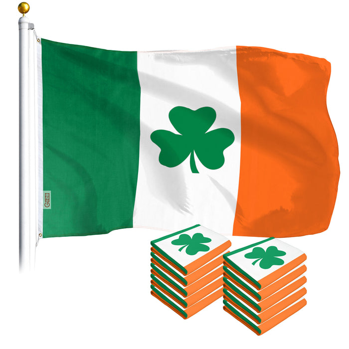 Ireland SHAMROCK Irish Flag 3x5 Ft 10-Pack Printed Polyester By G128