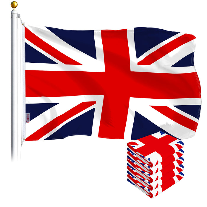 UK British Flag 3x5 Ft 5-Pack Printed Polyester By G128