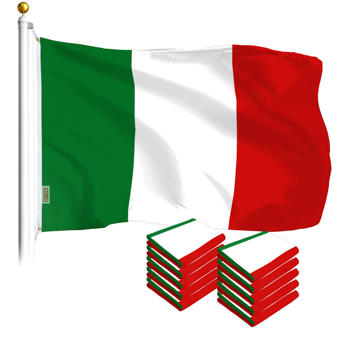 Italy Italian Flag 3x5 Ft 10-Pack Printed Polyester By G128