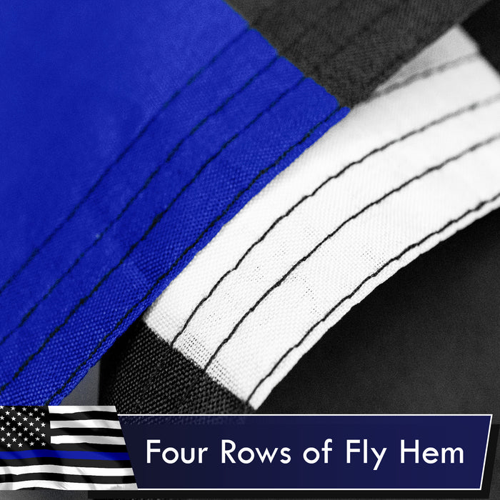 Thin Blue Line Flag 3x5 Ft 10-Pack Printed Polyester By G128
