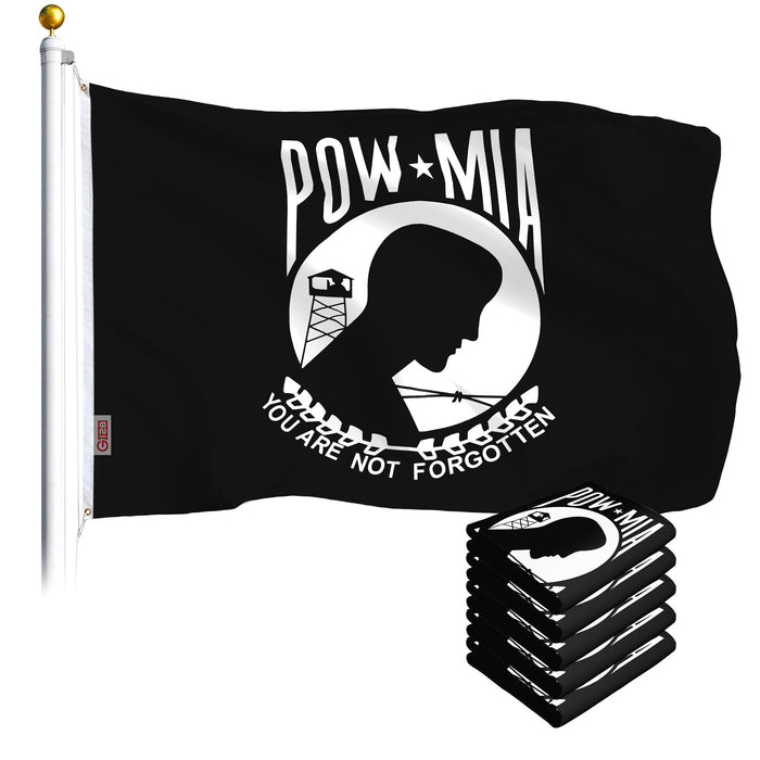 POW MIA Flag 3x5 Ft 5-Pack Printed Polyester By G128