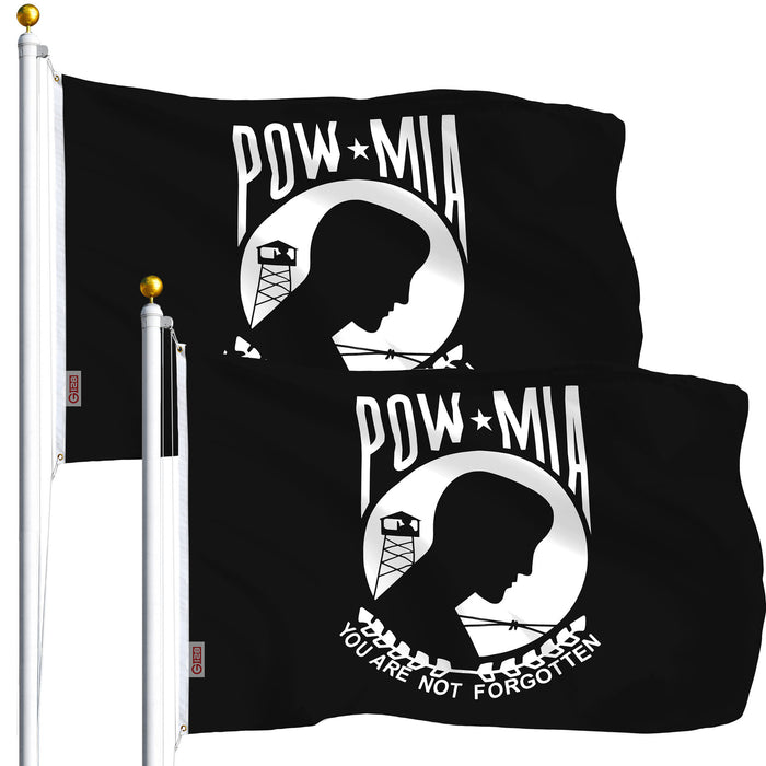 POW MIA Flag 3x5 Ft 2-Pack Printed Polyester By G128