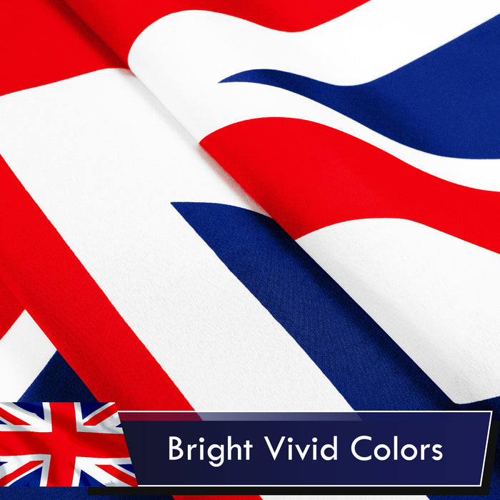 UK British Flag 3x5 Ft 3-Pack Printed Polyester By G128