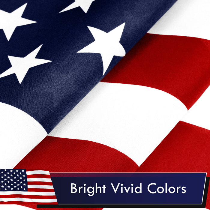 G128 Combo Pack: USA American Flag & Navy Blue NEW France French Flag | 3x5 feet | Printed Indoor/Outdoor, Vibrant Colors, Brass Grommets, Quality Polyester