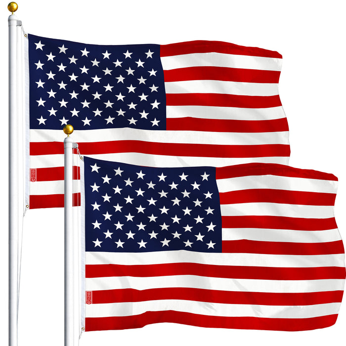 USA American Flag 3x5 Ft 2-Pack Printed Polyester By G128