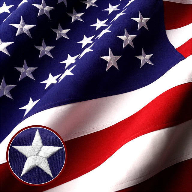 G128 Combo Pack: American USA Flag 2x3 Ft & Thin Blue Line Flag 2x3 Ft | Both StormFlyer Series Embroidered 220GSM Spun Polyester, Brass Grommets