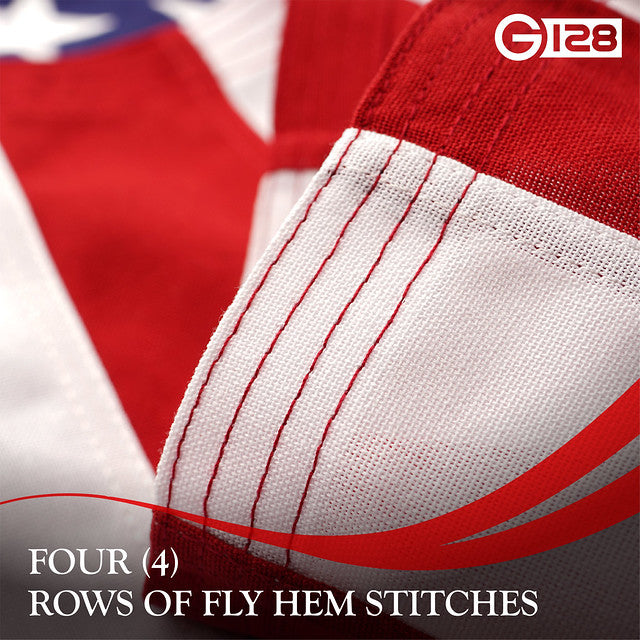 G128 Combo Pack: American USA Flag 3x5 Ft & Thin Blue Red Line  3x5 Ft | Both StormFlyer Series Embroidered 220GSM Spun Polyester, Brass Grommets