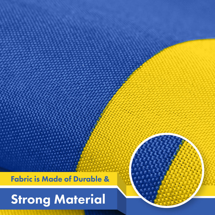 G128 2 Pack: Ukraine Ukrainian Flag | 2x3 Ft | LiteWeave Pro Series Printed 150D Polyester | Country Flag, Indoor/Outdoor, Vibrant Colors, Brass Grommets