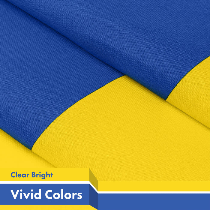 G128 2 Pack: Ukraine Ukrainian Flag | 2x3 Ft | LiteWeave Pro Series Printed 150D Polyester | Country Flag, Indoor/Outdoor, Vibrant Colors, Brass Grommets