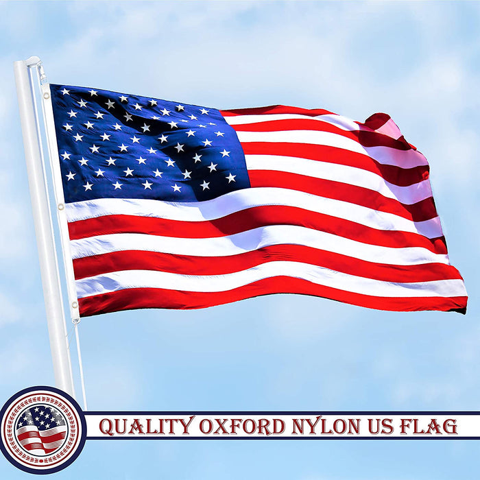 USA American Flag 6x10FT 10-Pack Embroidered Nylon By G128