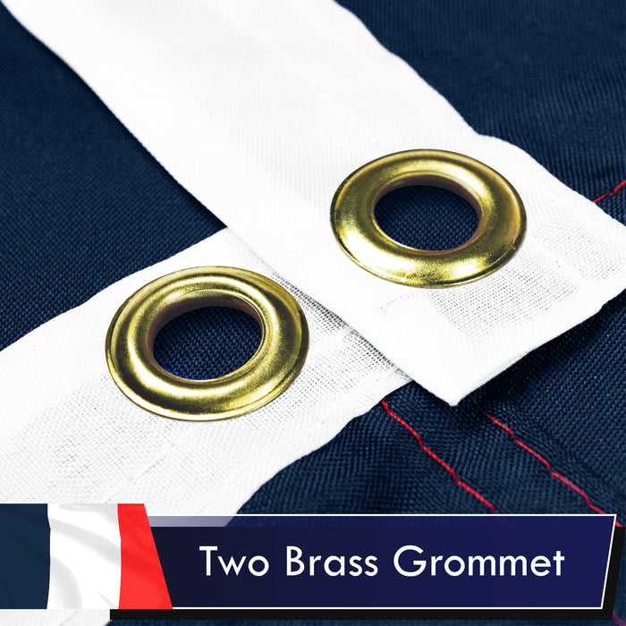 G128 - 5 Pack: Navy Blue NEW France French Flag | 3x5 feet | Printed - Indoor/Outdoor, Vibrant Colors, Brass Grommets, Quality Polyester