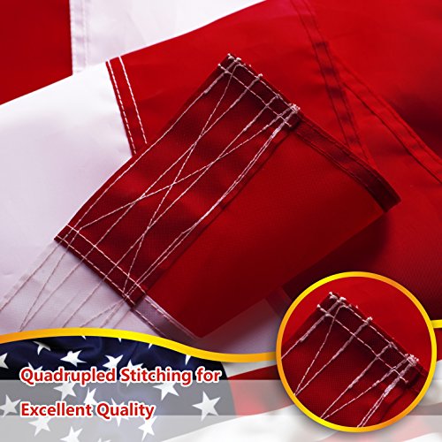 American Flag 300D Embroidered Polyester 6x10 Ft