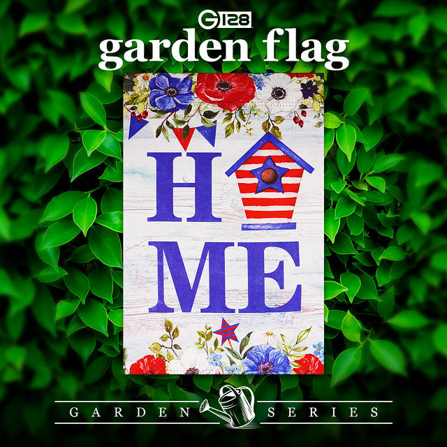 G128 Garden Flag Home Patriotic Birdhouse | 12x18 Inch | Printed Blockout Polyester - Patriotic Decoration