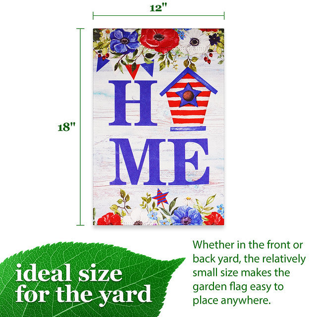 G128 Garden Flag Home Patriotic Birdhouse | 12x18 Inch | Printed Blockout Polyester - Patriotic Decoration